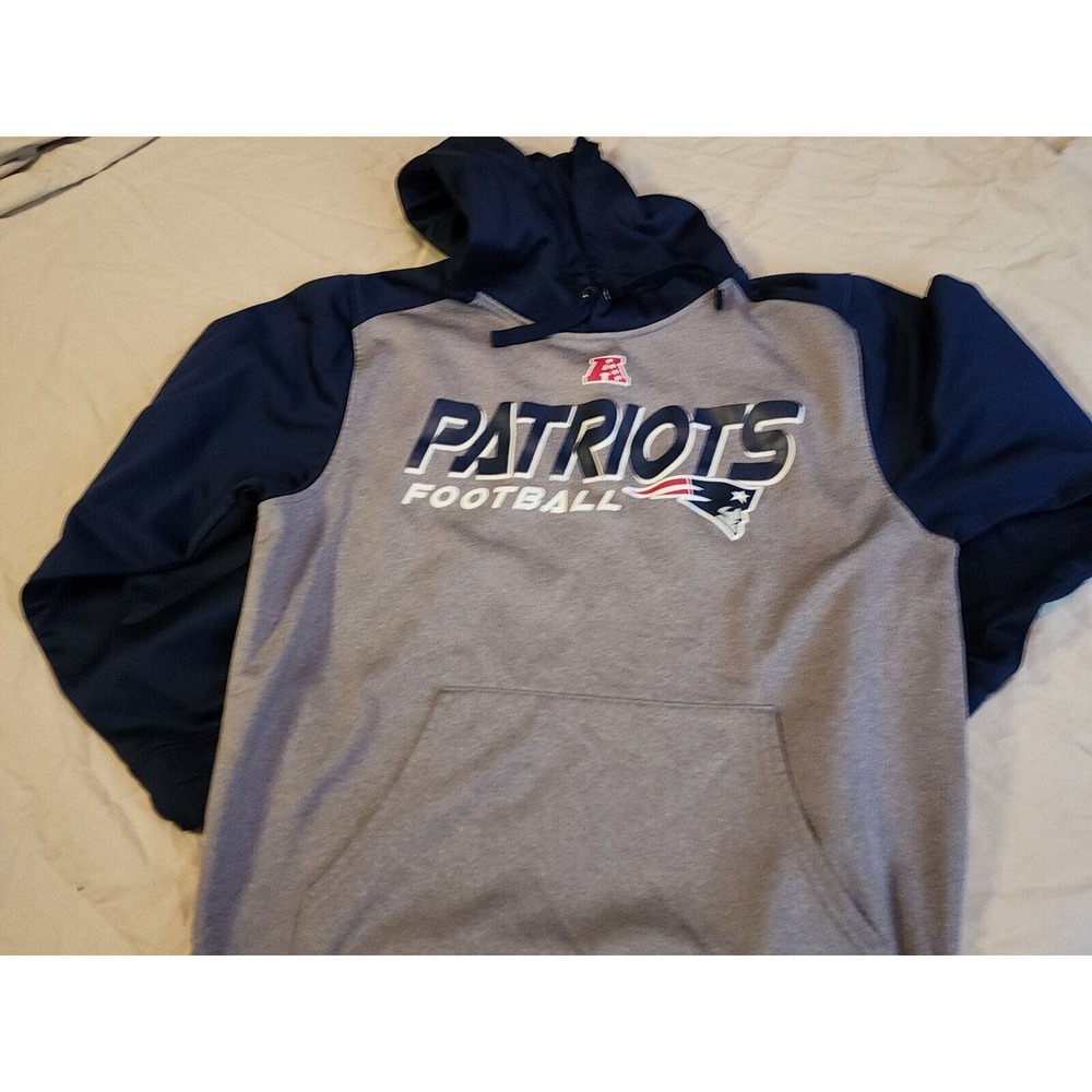 NFL Patriots Gray and Navy Hoodie - Picture 2 of 8